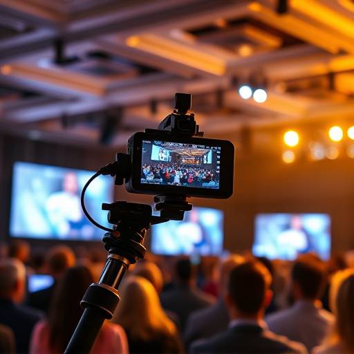 Imagen de la transmisi√≥n en vivo de una conferencia sobre tecnolog√≠a